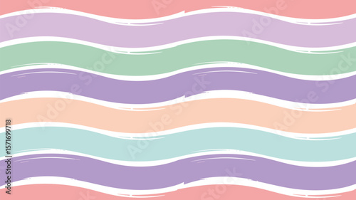 A pastel colored background with wavy horizontal lines and white highlights