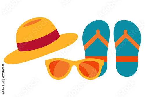 flip flops and sunglasses