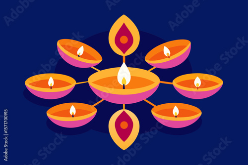 burning candles in a glass bowl