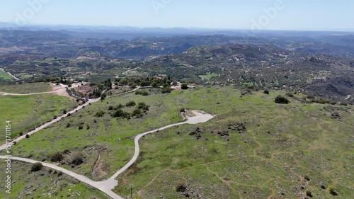aerial view of vast landscape, 4K, drone view