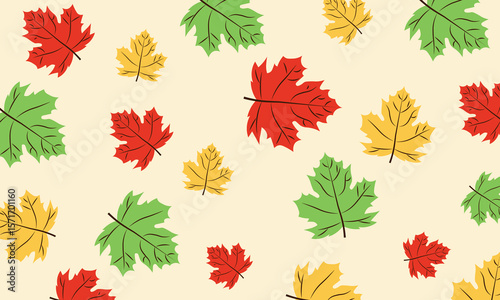 autumn leaves seamless pattern