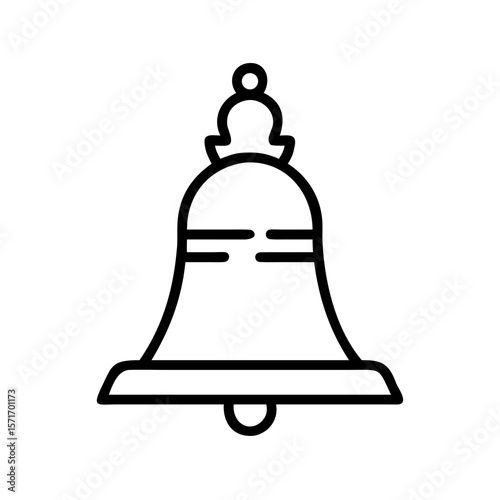 Church bell in minimalist style