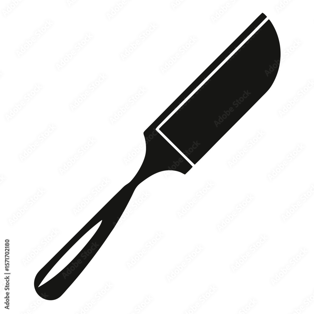 Fototapeta premium Black and White Graphic Depiction of a Rasp Tool Used for Pedicures and Manicures