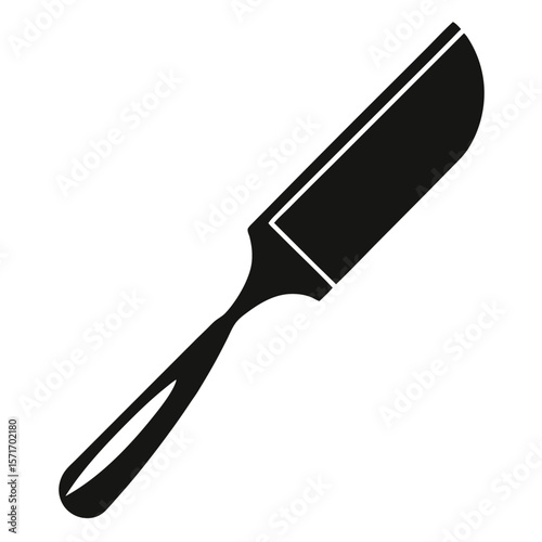 Black and White Graphic Depiction of a Rasp Tool Used for Pedicures and Manicures