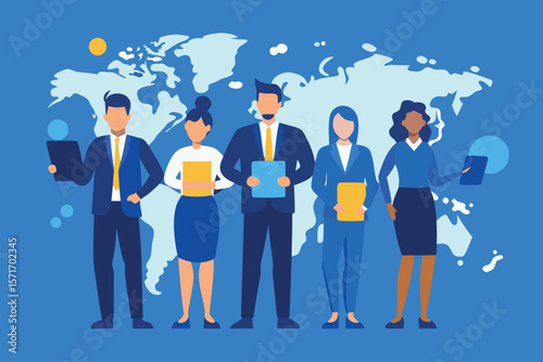 Team Meeting and Idea Generation – Flat Business Concept Illustration