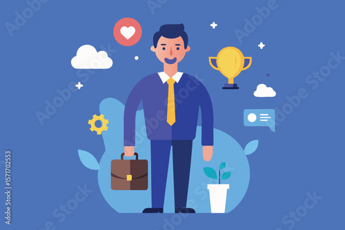 Team Meeting and Idea Generation – Flat Business Concept Illustration