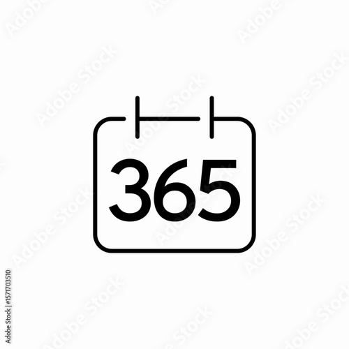 annual calendar year icon sign vector