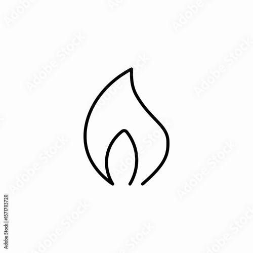 burning fire flame icon sign vector