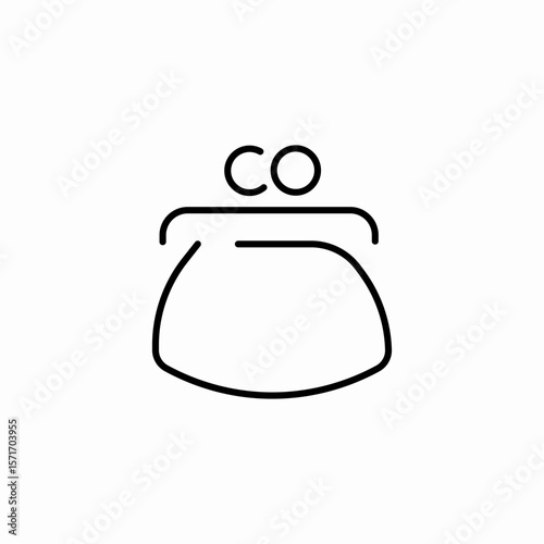 coin purse money icon sign vector