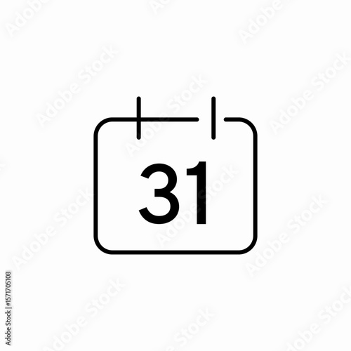 monthly calendar day icon sign vector
