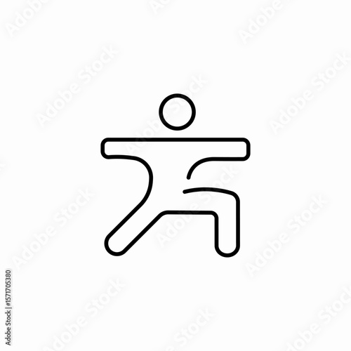 person stretching pose icon sign vector