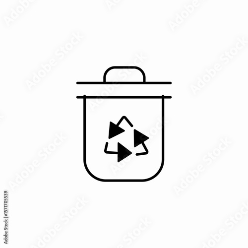 recycle bin container icon sign vector