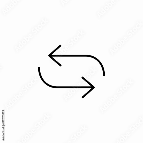 refresh arrows sync icon sign vector