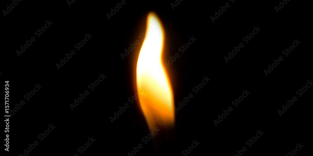 Fototapeta premium Candle Light Stock Image In Black Background