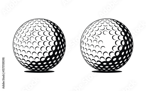 Golf Ball Icon Isolated on Transparent Background, Three-Dimensional Close-Up Illustration for Sports Design, Game Assets, Logos, and Graphic Projects