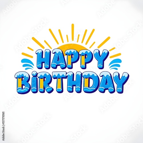 Summer poster, Happy Birthday