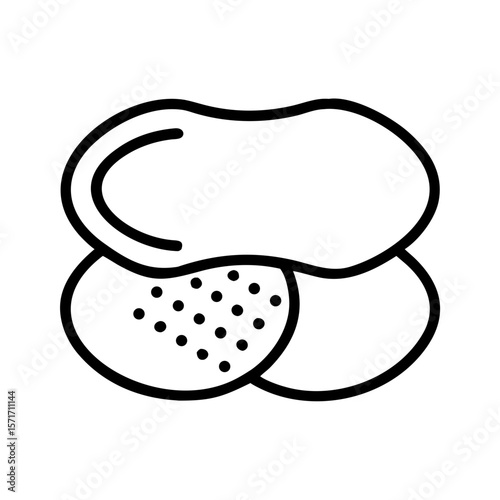 Cotton pads in various shapes and sizes for skincare use  