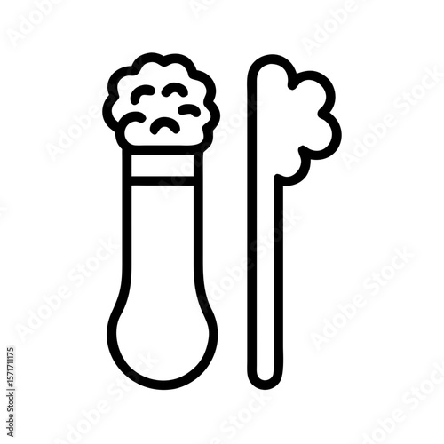 Cotton swab and stick for personal care in minimalistic style  