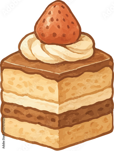 Strawberry Cake Slice