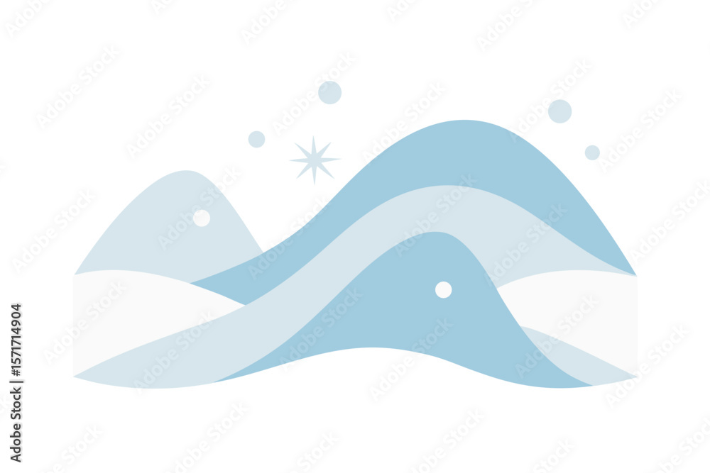 Wave Like Hills With Snow Laced Textures And Faint Light Wave Like Hills With Snow Laced Textures And Faint Light