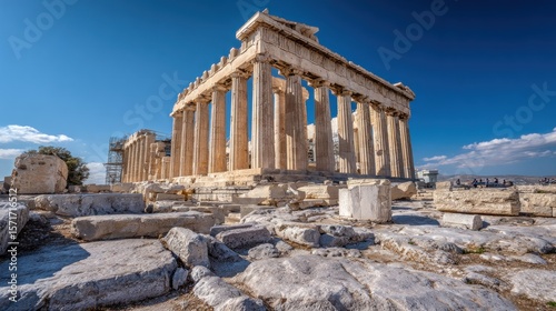 Ancient Greek temple on a hilltop  1 