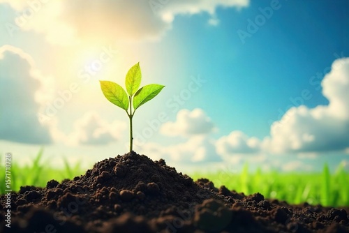 Young Sapling Reaching for a Bright Sky Hope, Growth, and the Promise of Tomorrow