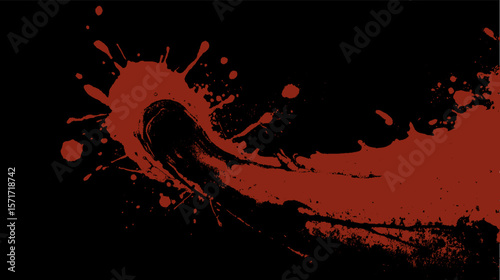 Abstract red paint splatter vector illustration