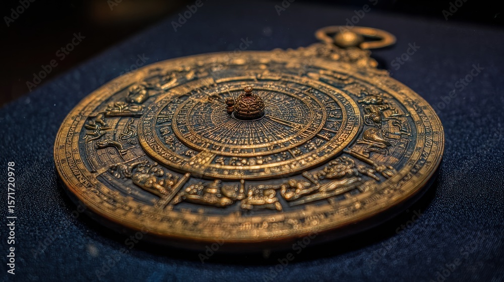 Fototapeta premium Antique brass astrolabe