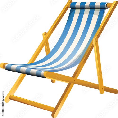 beach chair realistic style