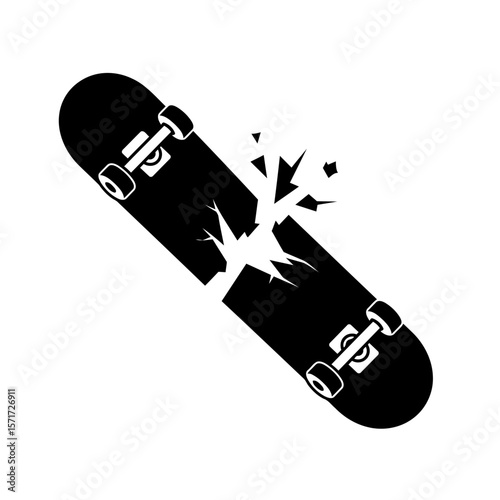 A modern skateboard vector icon