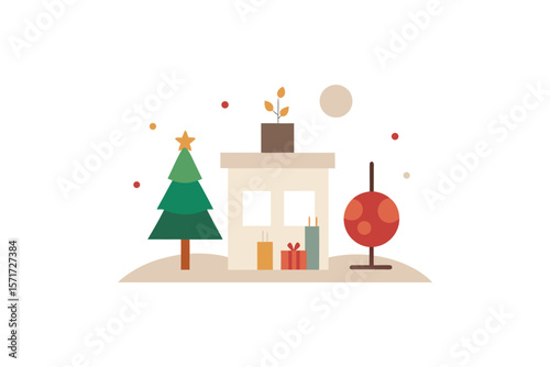 Artistic Studio Space With Subtle Christmas Touch