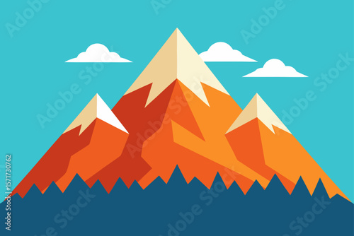 Mountain Landscape Vector Illustration