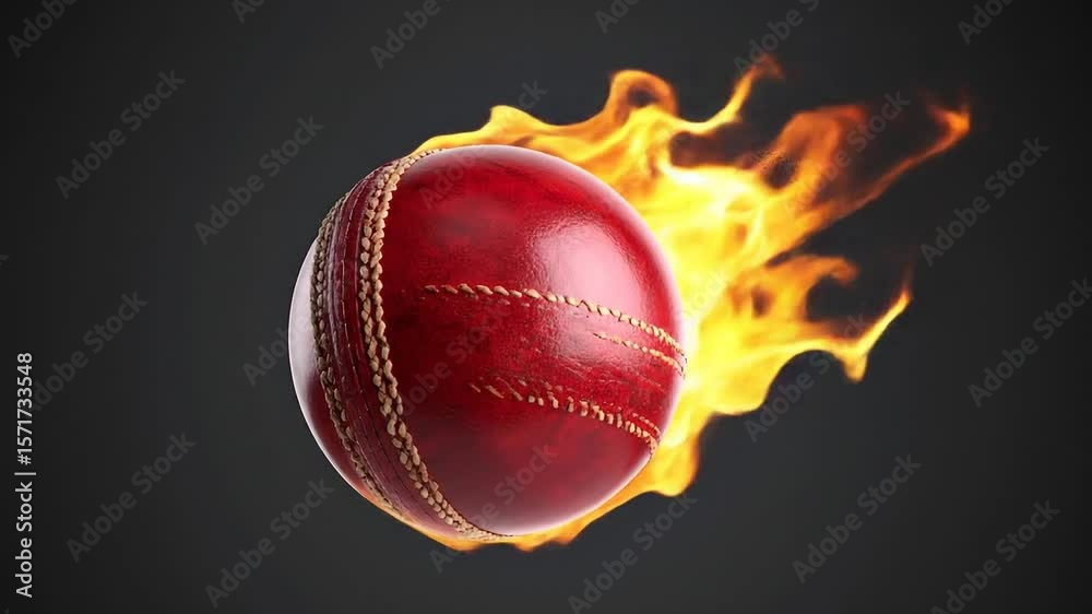 Burning Cricket Ball
