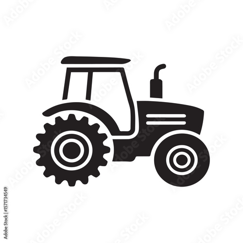 Farm tractor Vector image showcasing agricultural power and traditional machinery