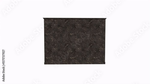 Black marble piano isolated on white
