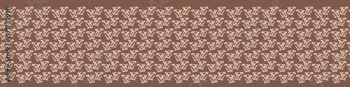 Abstract vintage squiggle seamless vector edging. Gender neutral artistic repeatable curl for ribbon, border and hand drawn design.