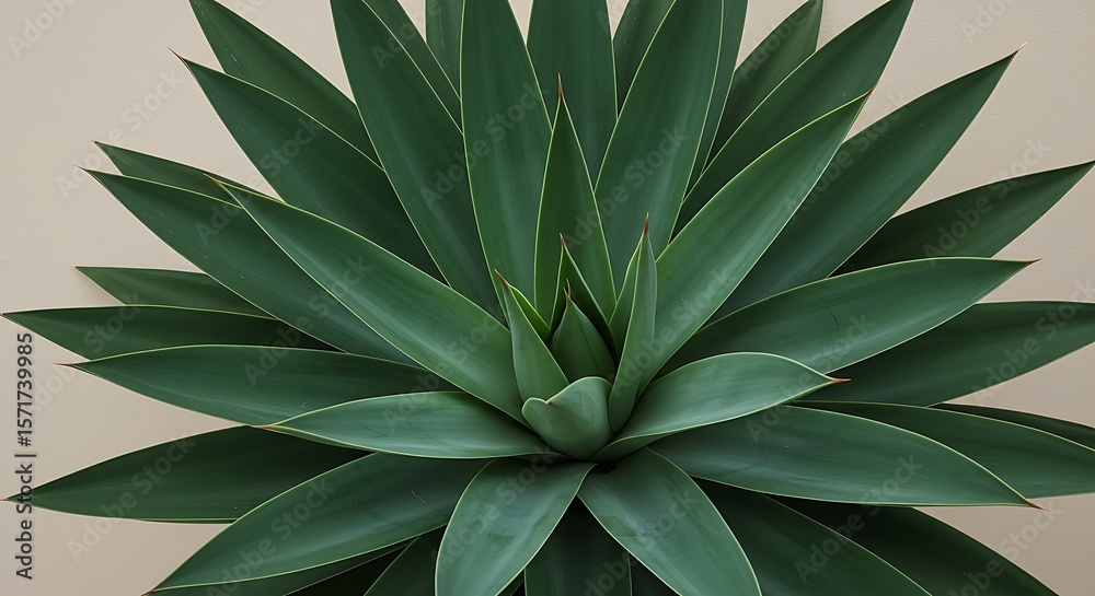 Fototapeta premium Oversized Succulent Plant with Matte Green Leaves