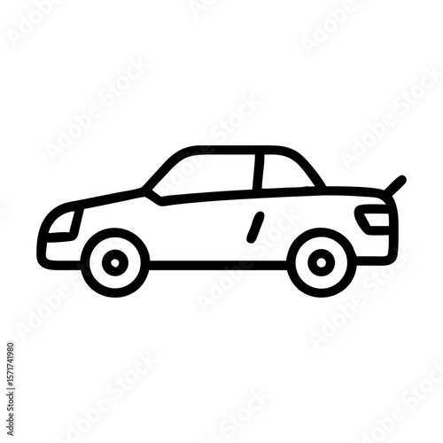 Car icon represents transport, travel, and vehicle services. Great for automotive branding, navigation apps, or urban planning visuals.