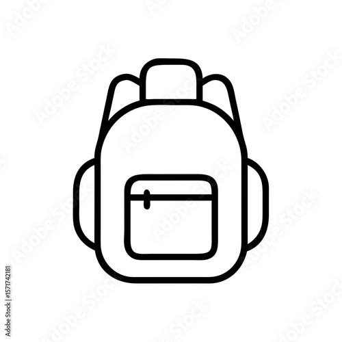 Vector illustration of a backpack in a minimalist style with copy space