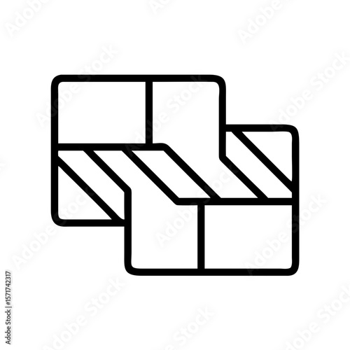 Vector illustration of interlocking parquet flooring in a modern minimalist style and copy space