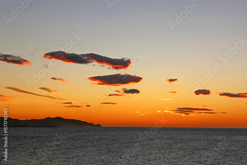 Winter sunrise over the Mediterranean	