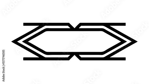 Abstract geometric shape vector design element for logo or icon design template
