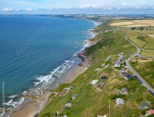 Aerial view of Freathy, Cornwall	