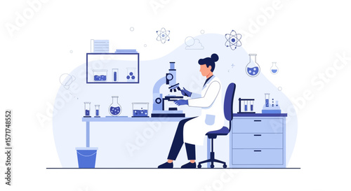 Innovative Research In The Laboratory With Scientist And Modern Medical Equipment