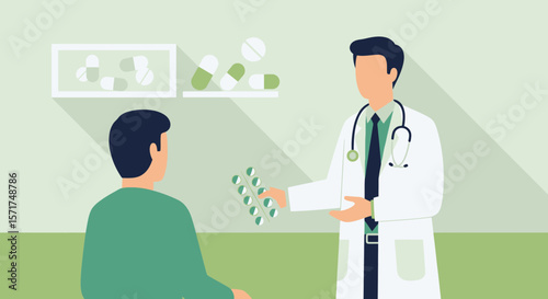 Doctor Explaining Medication To Patient In Clinic For Healthcare Treatment