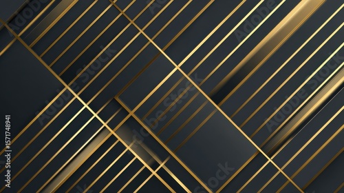 Wallpaper Mural Golden lines pattern background. Luxury gold Line arts wallpaper. Design for cover, invitation background, packaging design, fabric and print. Vector illustration., no logos, no brands Torontodigital.ca