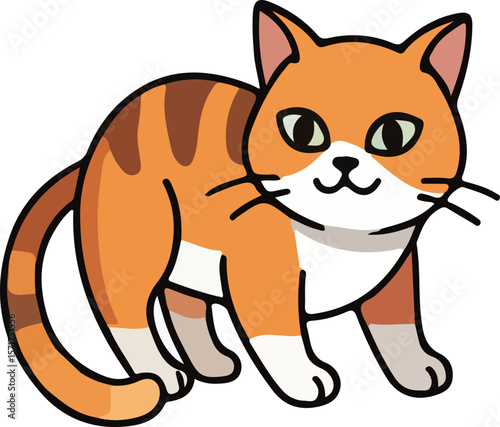 diverse colorful cartoon cat vector illustration, whimsical pet designs, adorable animal art pack