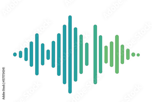 digital sound wave pattern featuring green and blue equaliser elements in an abstract design