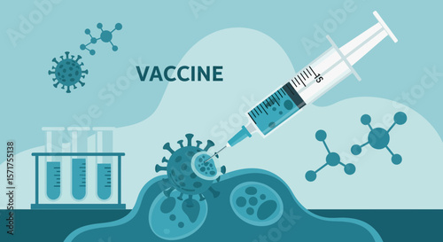 Medical Injection Stopping The Spread Of Disease And Protecting Health Concept