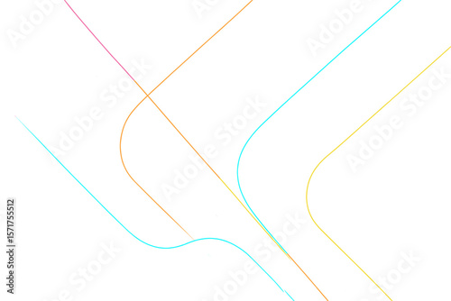Modern abstract vector background featuring glowing electric bright neon lines in a colorful futuristic layout